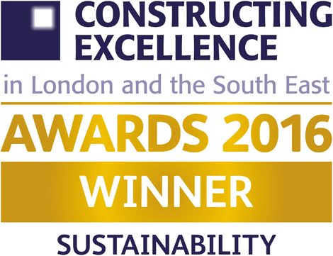 Constructing Excellence Awards 2016 Winner Sustainability award