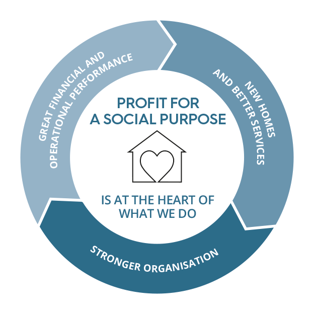 Profit for a social purpose is at the heart of what we do - infographics