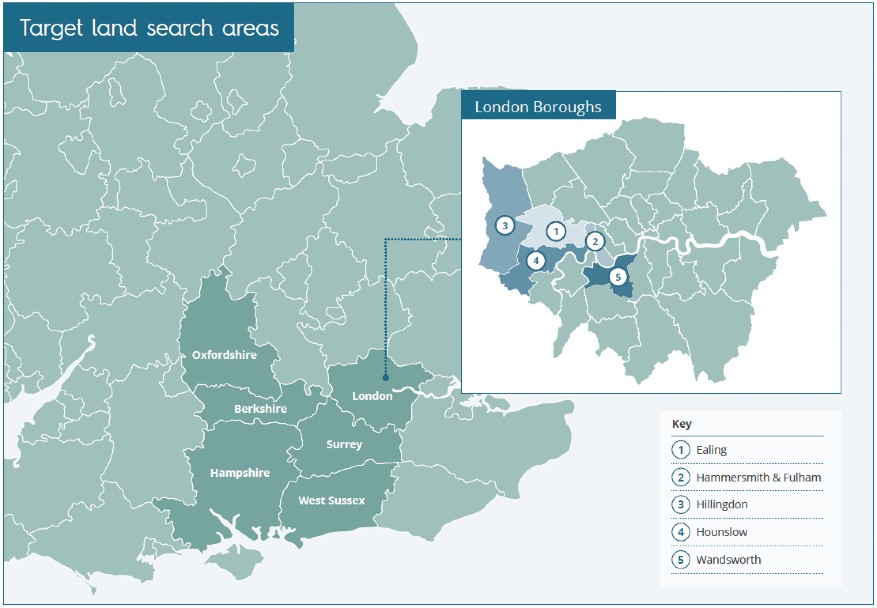 Land and development map Land and development map