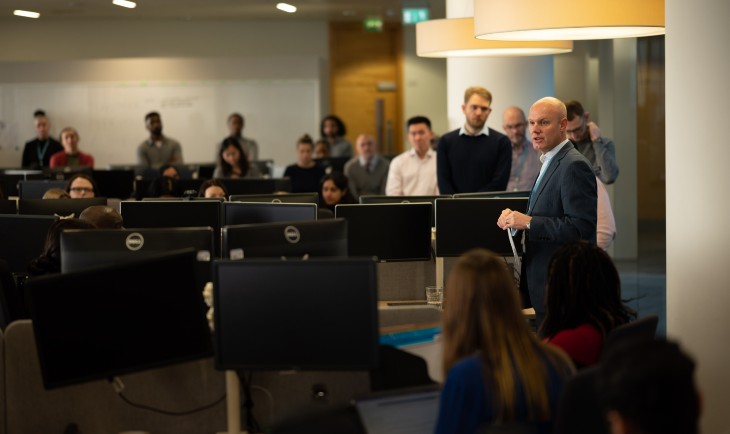 Ian speaking at roadshow Paddington