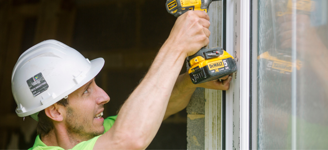 Staff fixing a property